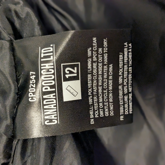 Canada Pooch Dog Snow Suit - Size 12 - Picture 4 of 6